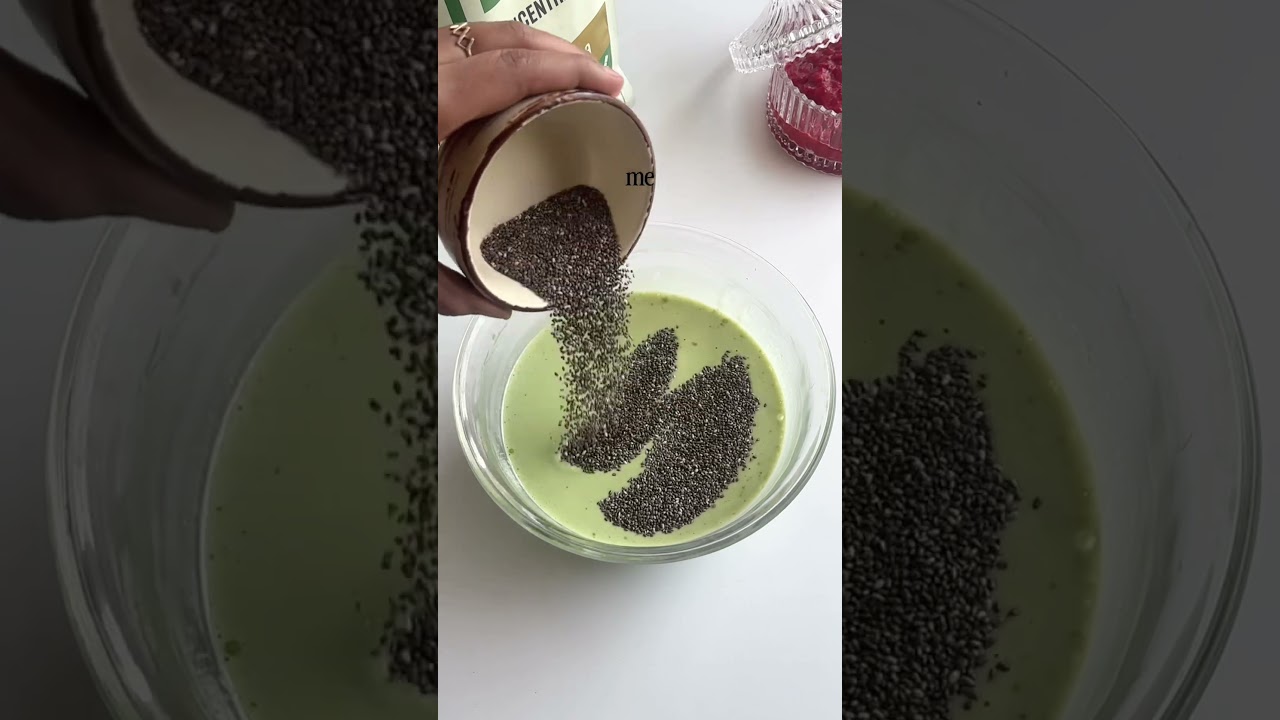 Strawberry matcha breakfast
