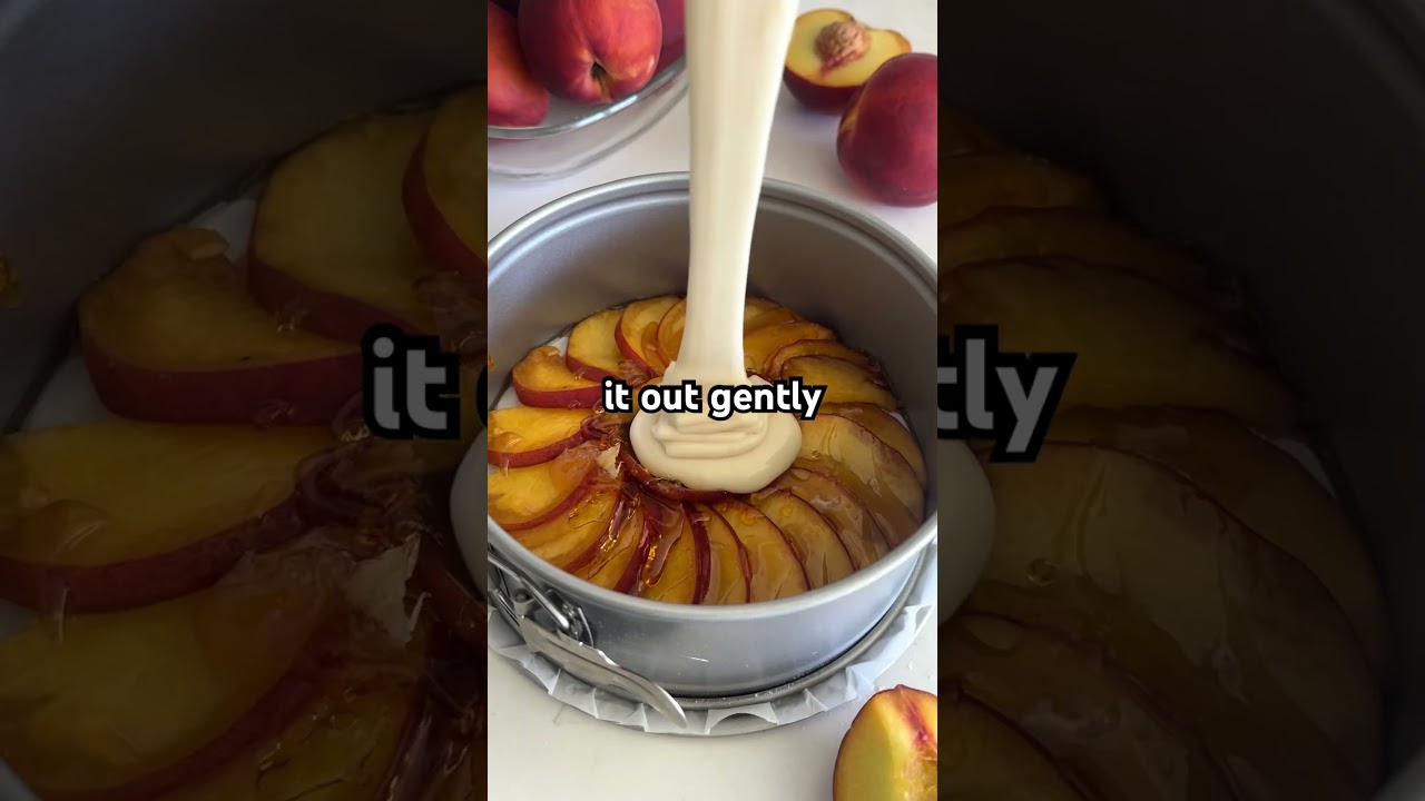 Peach upside down cake