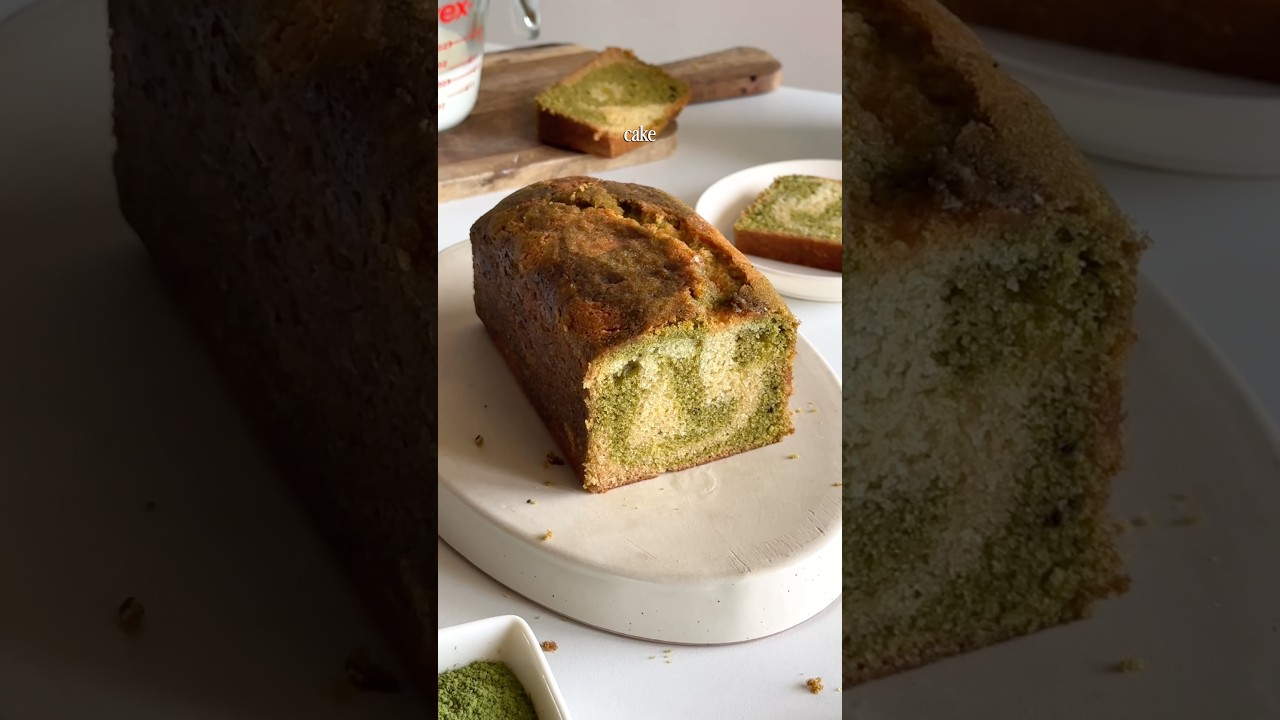 Vanilla Matcha Marble Cake