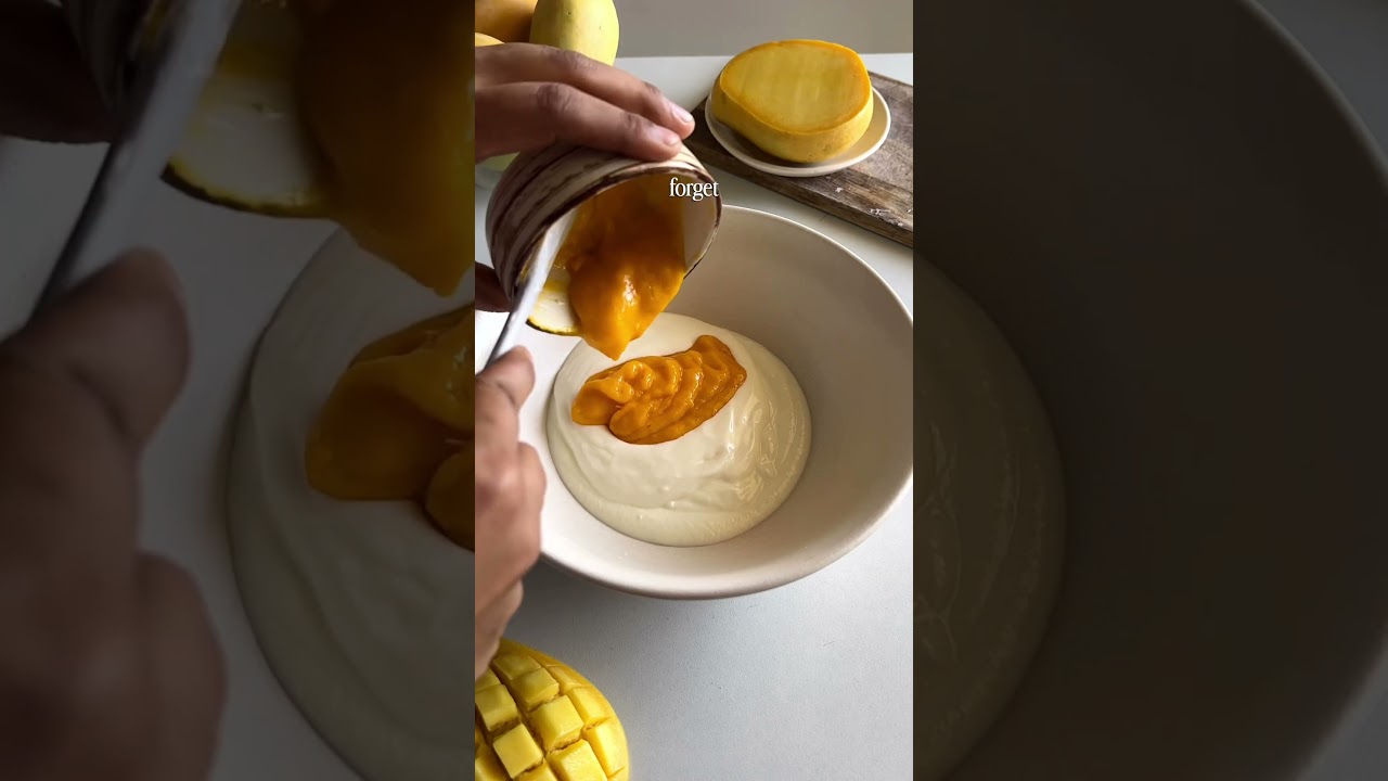 Baked mango yogurt