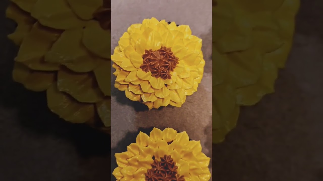 Sunflowers Chocolate Cupcakes