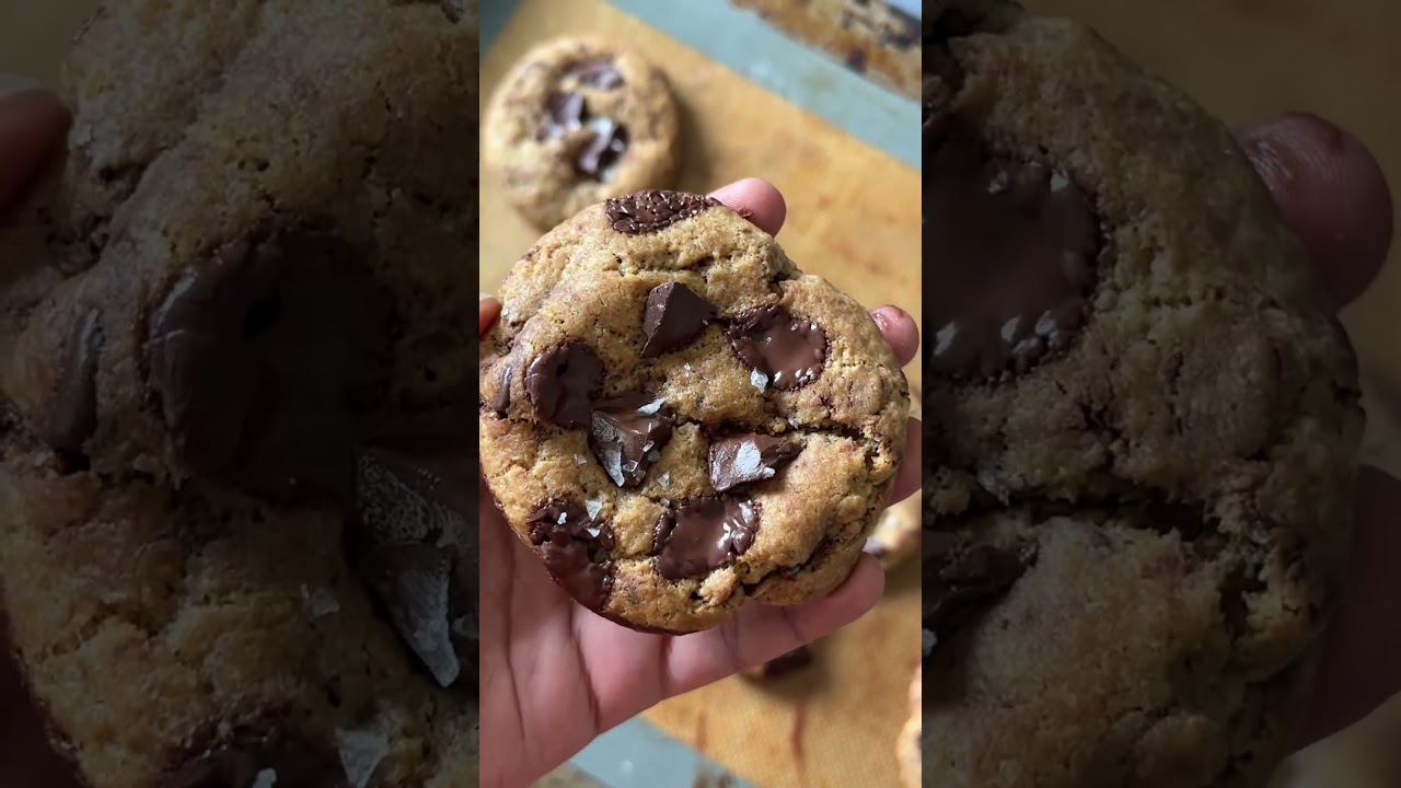 Chocolate cookies out of the oven