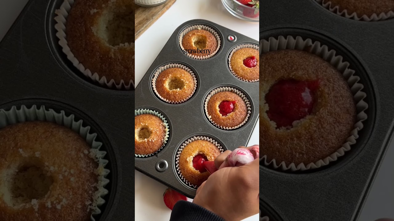 Strawberry vanilla cupcakess